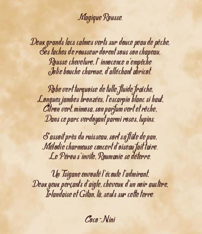 Le poème en image: Magique Rousse.