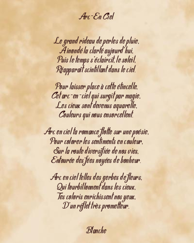 Le poème en image: Arc-En Ciel
