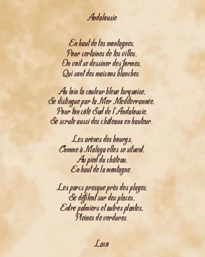 Le poème en image: Andalousie