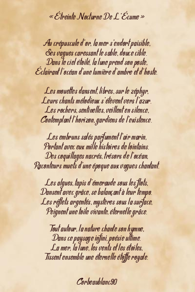 Le poème en image: « Étreinte Nocturne De L’écume »