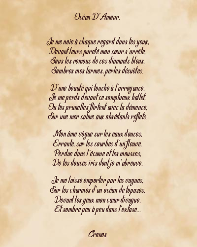 Le poème en image: Océan D’amour.