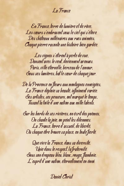 Le poème en image: La France