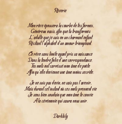 Le poème en image: Rêverie