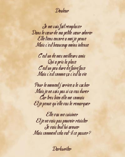 Le poème en image: Douleur