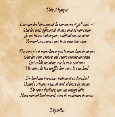 Le poème en image: Voie Magique