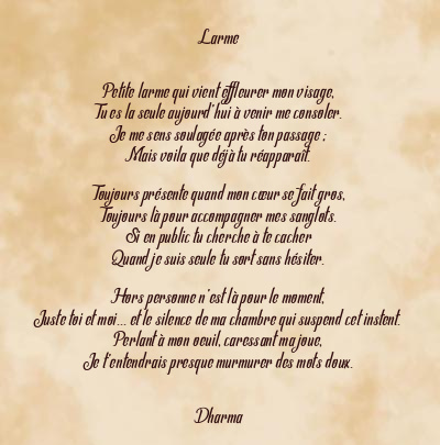 Le poème en image: Larme