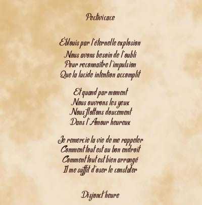 Le poème en image: Pectivicace