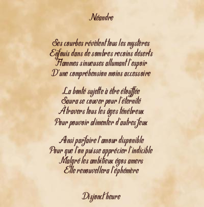 Le poème en image: Néandre