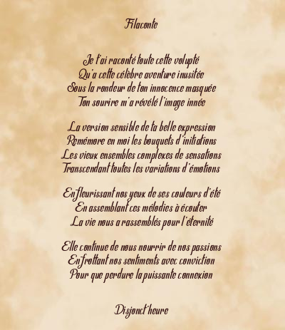 Le poème en image: Filaconte