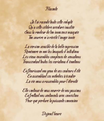 Le poème en image: Filaconte