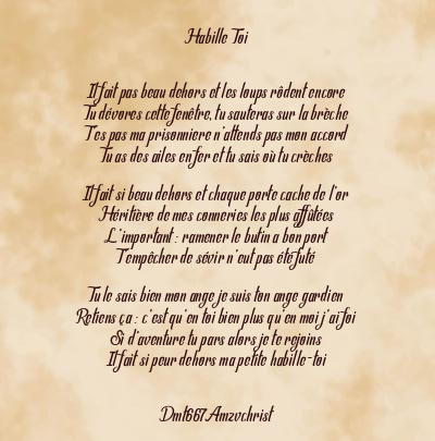 Le poème en image: Habille Toi