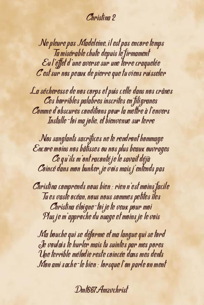 Le poème en image: Christina 2