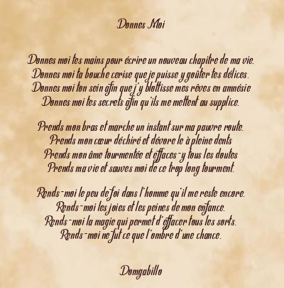 Le poème en image: Donnes Moi