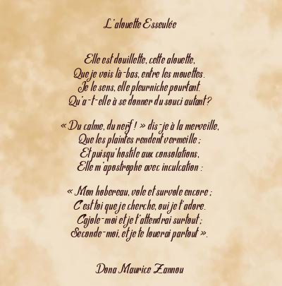 Le poème en image: L’alouette Esseulée