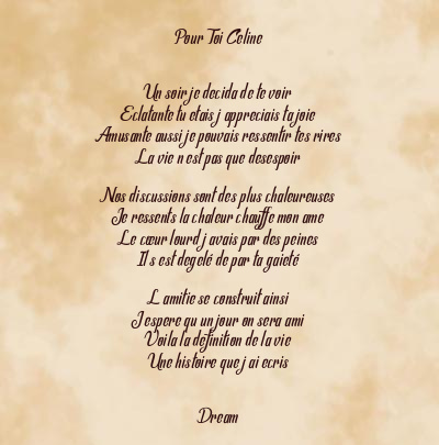Le poème en image: Pour Toi Celine