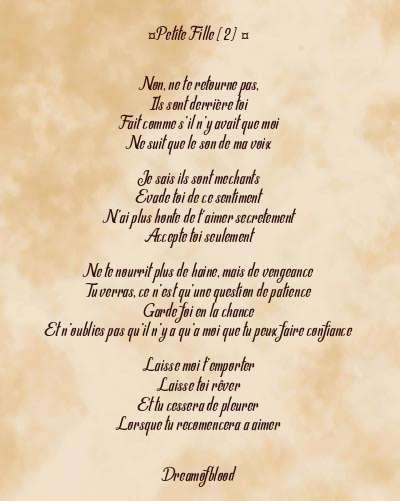 Le poème en image: ¤Petite Fille (2) ¤