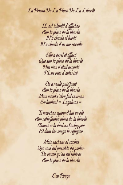 Le poème en image: La Prison De La Place De La Liberté