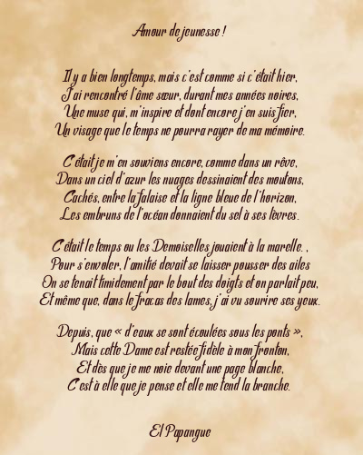Le poème en image: Amour De Jeunesse !