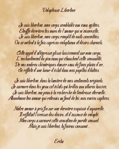 Le poème en image: Volupteuse Libertine