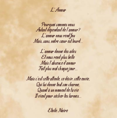 Le poème en image: L’amour