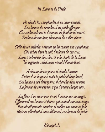 Le poème en image: Les Larmes Du Poète.