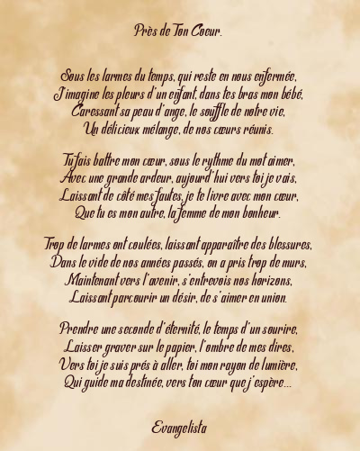 Le poème en image: Près De Ton Coeur.
