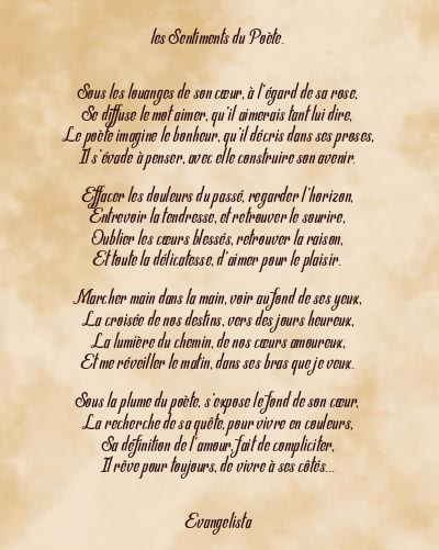 Le poème en image: Les Sentiments Du Poète.