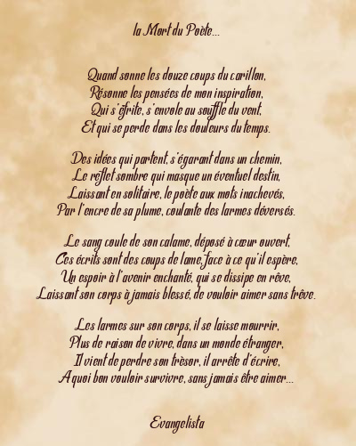 Le poème en image: La Mort Du Poète…