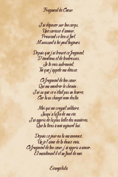 Le poème en image: Fragment De Coeur.