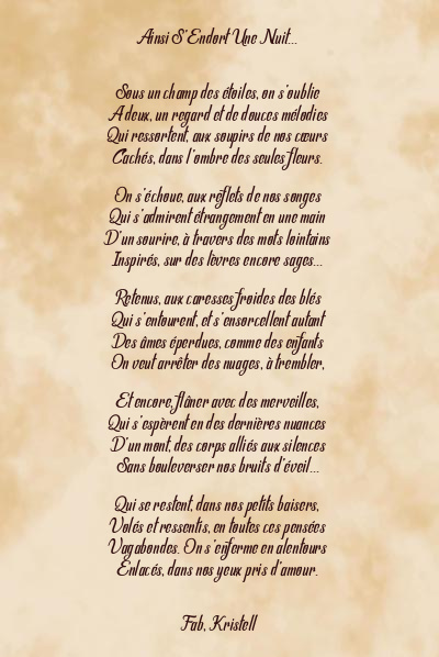 Le poème en image: Ainsi S’endort Une Nuit…