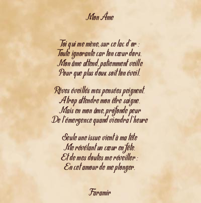 Le poème en image: Mon Âme