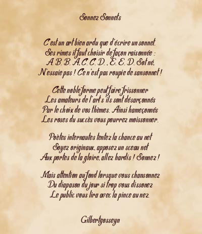 Le poème en image: Sonnez Sonnets