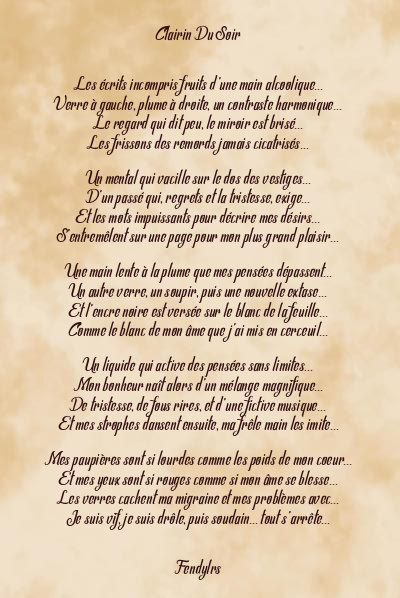 Le poème en image: Clairin Du Soir