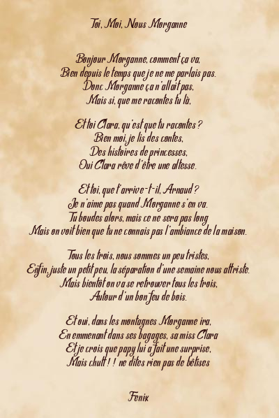 Le poème en image: Toi, Moi, Nous Morganne