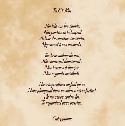 Le poème en image: Toi Et Moi