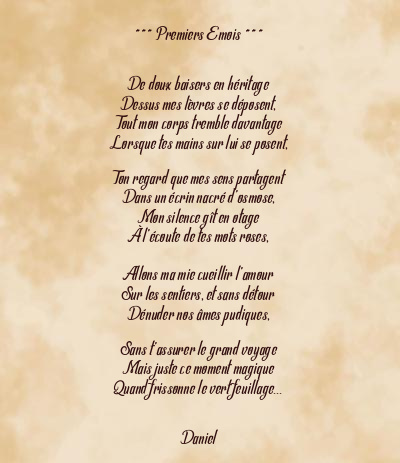 Le poème en image: Premiers Emois