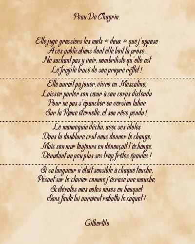 Le poème en image: Peau De Chagrin.
