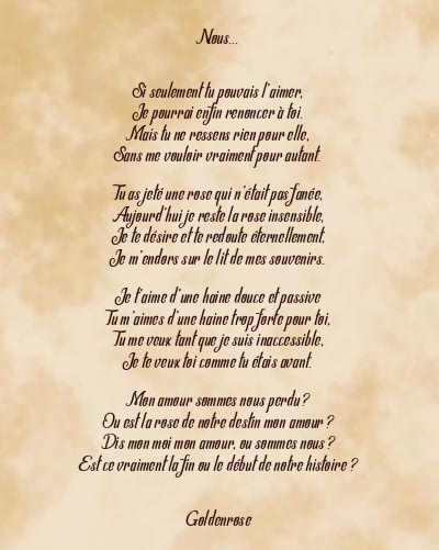 Le poème en image: Nous…