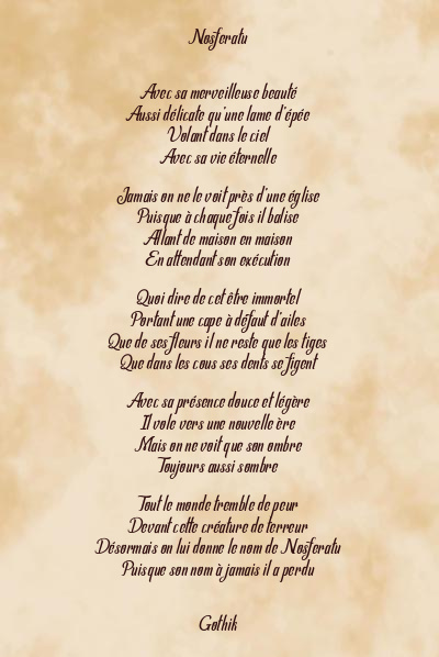 Le poème en image: Nosferatu