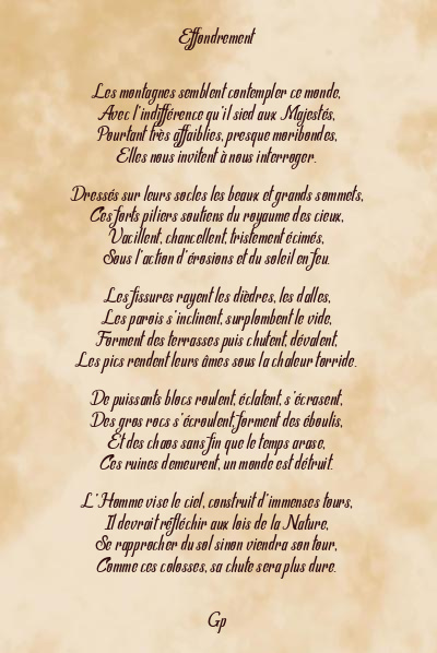 Le poème en image: Effondrement