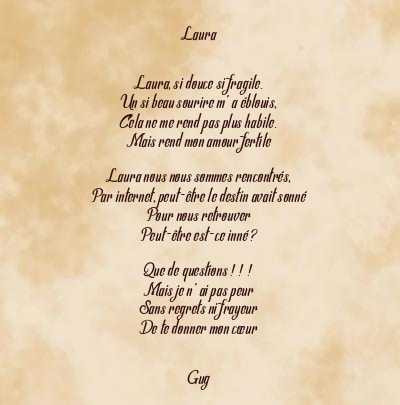 Le poème en image: Laura