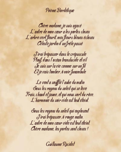 Le poème en image: Poème Bordélique
