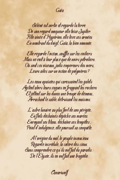 Le poème en image: Gaïa