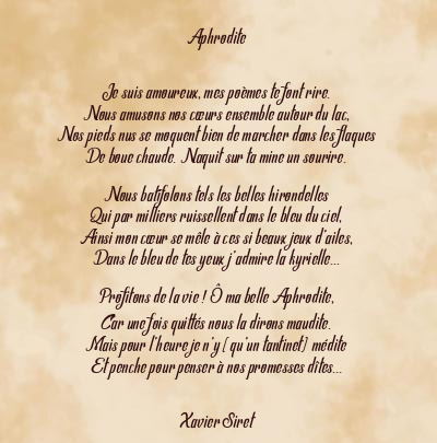 Le poème en image: Aphrodite