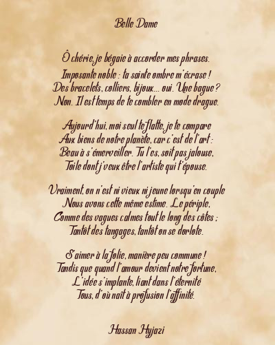 Le poème en image: Belle Dame