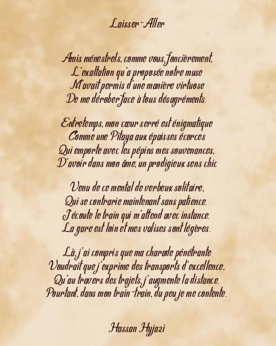 Le poème en image: Laisser-Aller