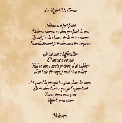 Le poème en image: Le Reflet Du Coeur