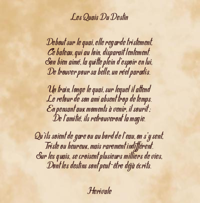 Le poème en image: Les Quais Du Destin