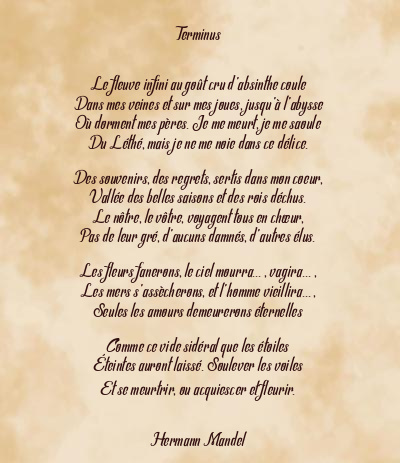 Le poème en image: Terminus