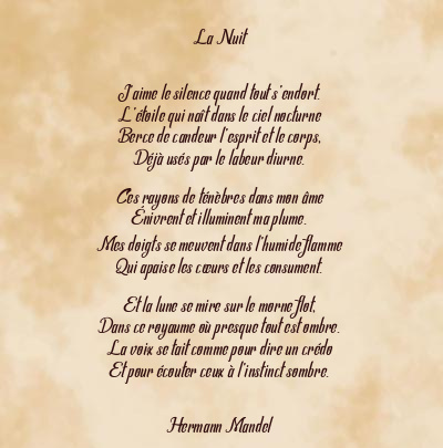 Le poème en image: La Nuit